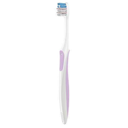 Gum Care Compact Toothbrush, 21 Extra Soft, 4 Assorted Colors: Gray, Rose, Turquoise & Purple, 12/bx