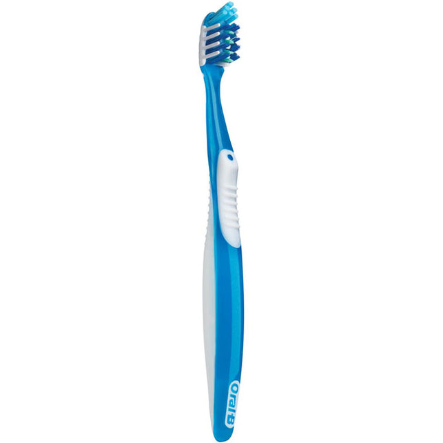 CrossAction All-in-One Toothbrush, 35 Soft, 4 Assorted Colors: Dark Blue, Light Blue, Cool Gray & Magenta, 12/bx