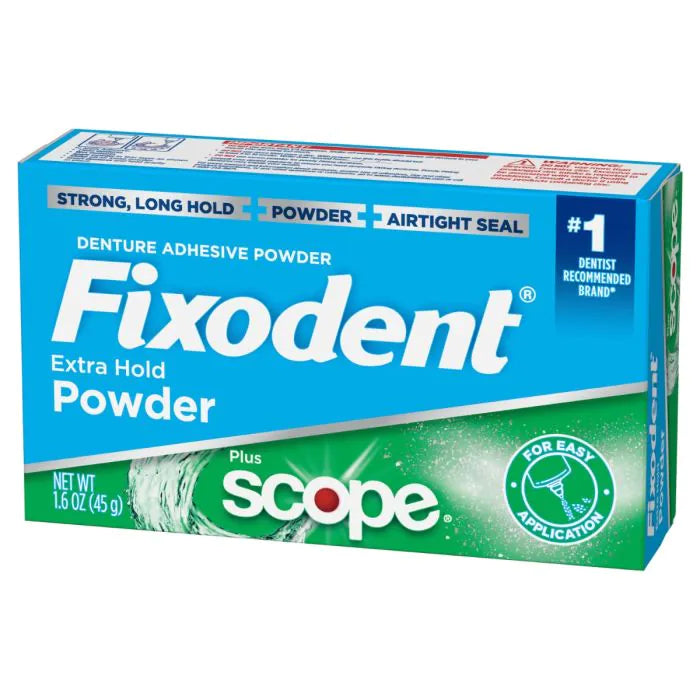 Fixodent Extra Hold Powder Plus Scope, 1.6 oz, 24/cs | 80362566 80362566