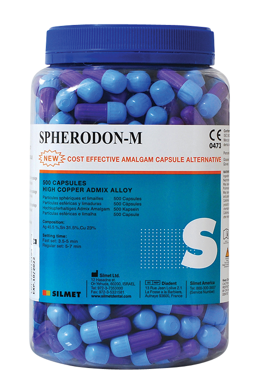 Silmet | Spherodon M 1 Spill Fast Set Admix Alloy 45.5% Ag, High Copper, Non Gamma II | 104-0-120491