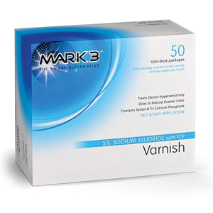 MARK3 Sodium Fluoride Varnish 5% with Tricalcium Phosphate for Dental Care - 50 Unidose Packs 100-7100