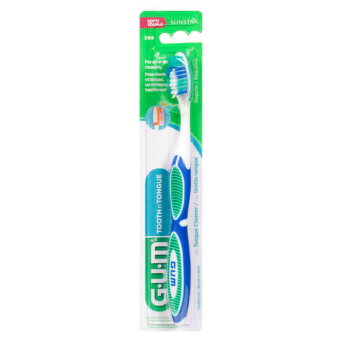 Sunstar | GUM Tooth & Tounge Manual Toothbrush, 1 dz | 394TA