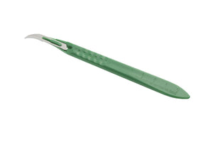 MYCO Scalpel Technocut No. 15 Stainless Steel 10/bx / Plastic Classic Grip Handle Sterile Disposable 6008T-15