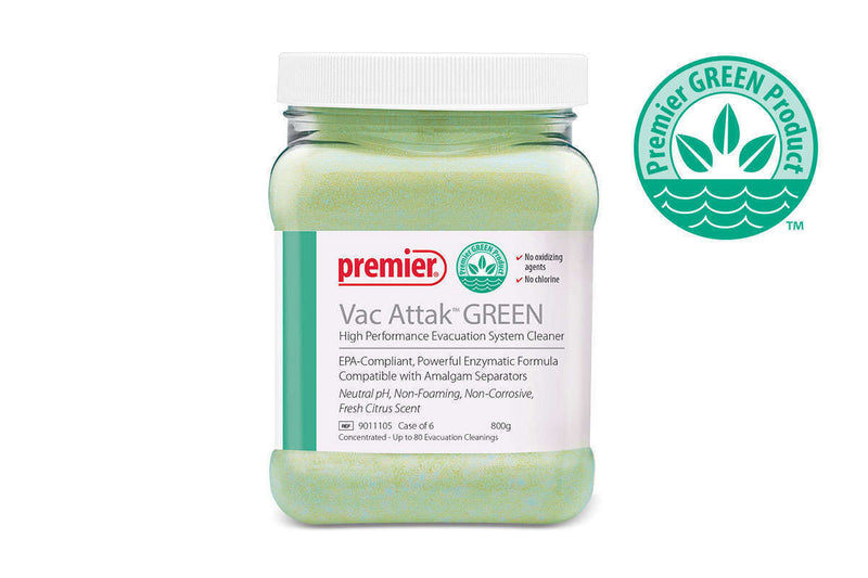 Premier Dental Vac Attak™ GREEN High-Performance Evacuation System Cleaner 6/cs 9011105