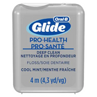 Oral-B Glide Pro-Health Deep Clean floss, 4m trial size, cool mint, 72/bx. 90%