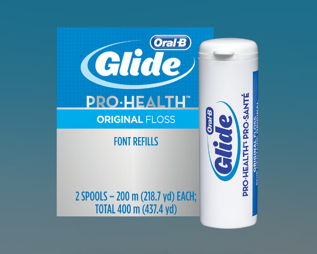 Procter & Gamble | Oral-B Glide Pro-Health Original Floss refill, 2 - 200 meter floss refills | 80303244