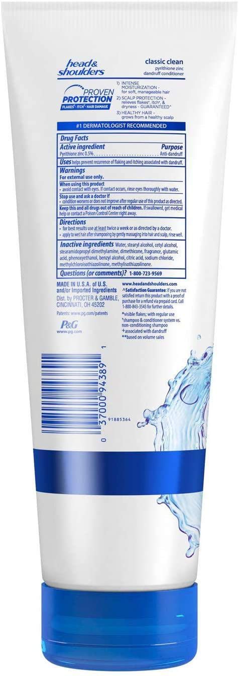 Procter & Gamble | Head & Shoulders Conditioner, Classic Clean, Anti-Dandruff, 10.9oz | 3700094389