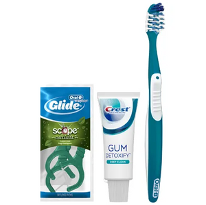 Oral-B All-In-One Toothbrush 35 Extra Soft with Crest Pro-Health Toothpaste & Glide Floss Picks 80738355-1