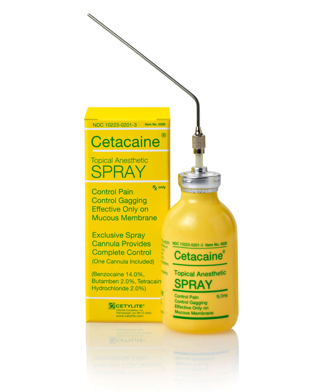 Cetylite Cetacaine Topical Anesthetic Spray (20g Bottle, 1 SS Cannula) | SurgiMac Dental Supply