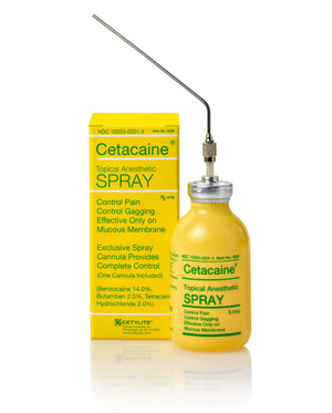 Cetylite Cetacaine Topical Anesthetic Spray (20g Bottle, 1 SS Cannula) | SurgiMac Dental Supply
