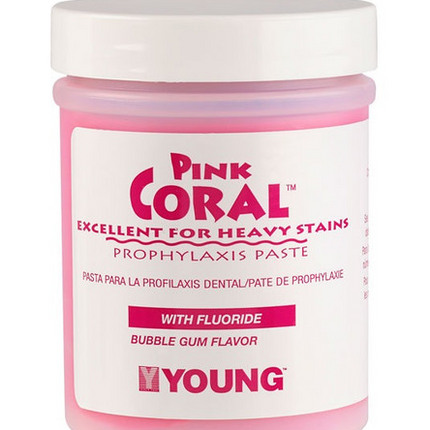 Young Pink, Coral, Bubble Gum, Coarse, 250g W/ Fluoride, 9oz, 16/cs