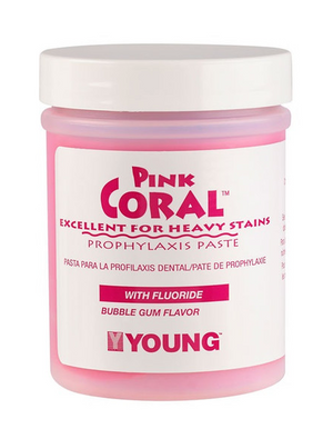 Young Pink, Coral, Bubble Gum, Coarse, 250g W/ Fluoride, 9oz, 16/cs 033409