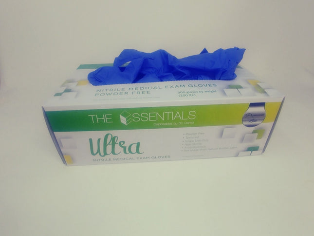 Essentials Powder free Ultra Nitrile Exam Gloves