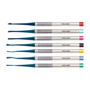 SurgiMac PDL Periotome Root Elevator Set of 7 luxating Elevator, Stainless Steel, Pro Series, 7/Pk | SurgiMac Dental Supply