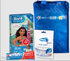 Procter & Gamble | Oral-B Electric Toothbrush & Brush Head (Disney Princess Moana), Crest Cavity Protection Sparkle Fun flavor Toothpaste (4.6 oz), Oral-B Glide Gum Care Floss Picks (30 ct), FREE Kids Bag, 3/cs | 80347216