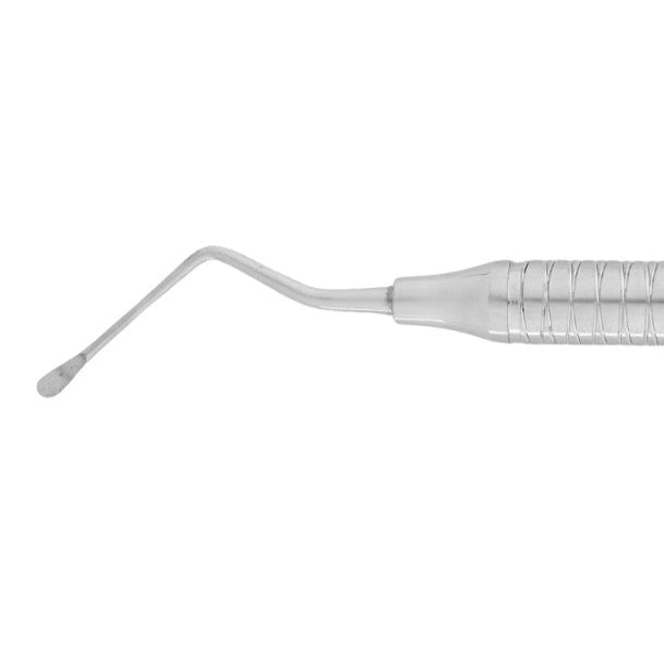 SurgiMac #10 Miller Surgical Curette, 3mm Non-Serrated Spoon, 40° Angled Shank, Double-Ended, Stainless Steel, Air Series, 1/Pk