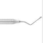 SurgiMac #10 Miller Surgical Curette, non-serrated ends, Stainless Steel, Air Series, 1/Pk. Mirror image ends. The terminal shank is angled at 40° and has a 35mm reach. 3 mm wide spoon