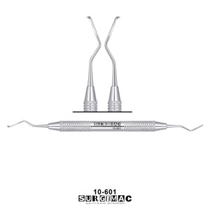 SurgiMac #1 Buccal-Lingual Quetin Furcation Curette, Double-Ended, Stainless Steel, Air series, 1/Pk