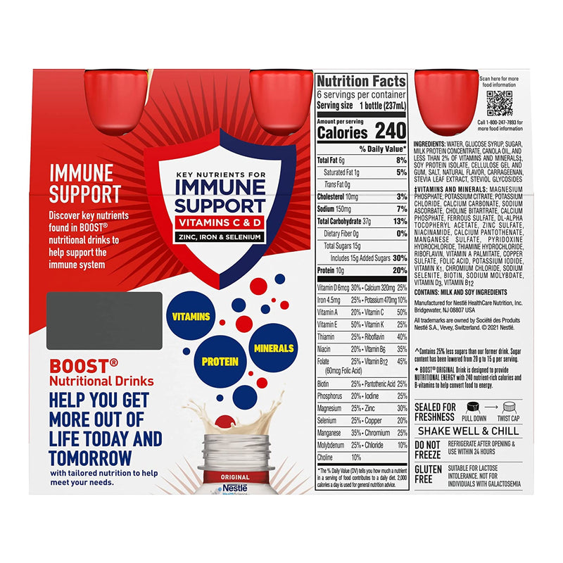 Oral Supplement Boost Original Very Vanilla Flavor Liquid CS/4 04167967466