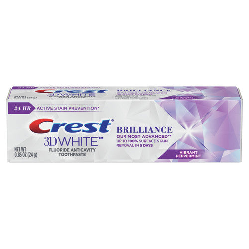 Procter & Gamble | Crest 3d White Brilliance Toothpaste, Dentifrice, Peppermint, 0.85oz, 36/cs | 3700092692