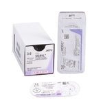 Absorbable Suture with Needle Coated Vicryl™ Polyglactin 910 PS-2 3/8 Circle Precision Reverse Cutting Needle Size 3-0 Braided | SurgiMac Dental Supply