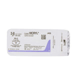 Coated Vicryl™ Polyglactin 910 PS-2 3/8 Circle Precision Reverse Cutting Needle Size 2-0 Braided | SurgiMac Dental Supply