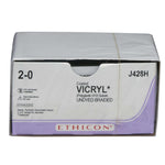 Coated Vicryl™ Polyglactin 910 PS-2 3/8 Circle Precision Reverse Cutting Needle Size 2-0 Braided | SurgiMac Dental Supply