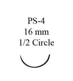 Coated Vicryl™ Polyglactin 910 PS-4 1/2 Circle Reverse Cutting Needle Size 4-0 Braided | SurgiMac Dental Supply