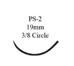 Coated Vicryl™ Polyglactin 910 PS-2 3/8 Circle Precision Reverse Cutting Needle Size 5-0 Braided | SurgiMac Dental Supply