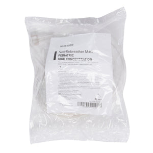 NonRebreather Oxygen Mask McKesson Elongated Style Pediatric Adjustable Head Strap / Nose Clip
