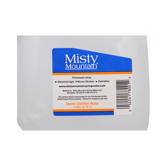 Distilled Water Misty Mountain® Plastic Container 1 gal.