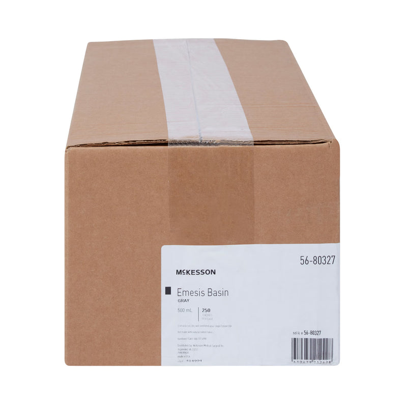 Emesis Basin McKesson Graphite 16 oz. Plastic Single Patient Use