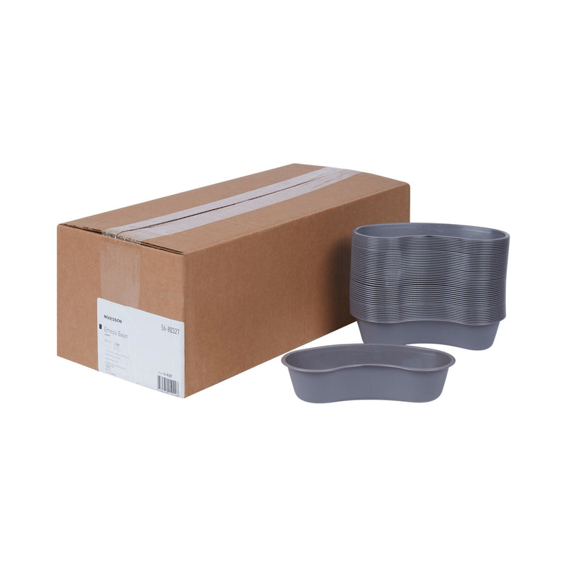 Emesis Basin McKesson Graphite 16 oz. Plastic Single Patient Use