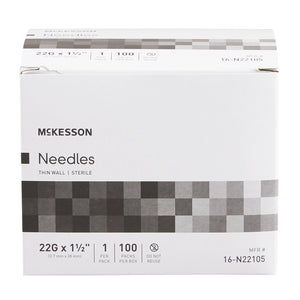 Hypodermic Needle Without Safety Case of 1000 by McKesson 16-N22105