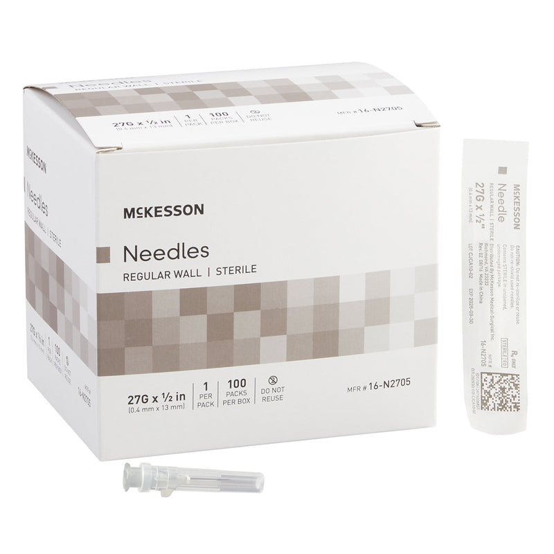 Hypodermic Needle Without Safety box of 100 by McKesson 16-N2705-1