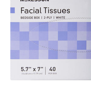 Facial Tissue McKesson White 5-7/10 X 7 Inch 40 Count | SurgiMac Dental Supply