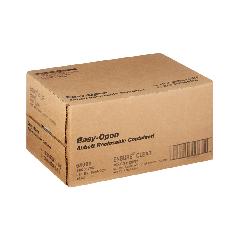 Oral Supplement Ensure Clear Therapeutic Nutrition Mixed Berry Flavor Liquid 64900