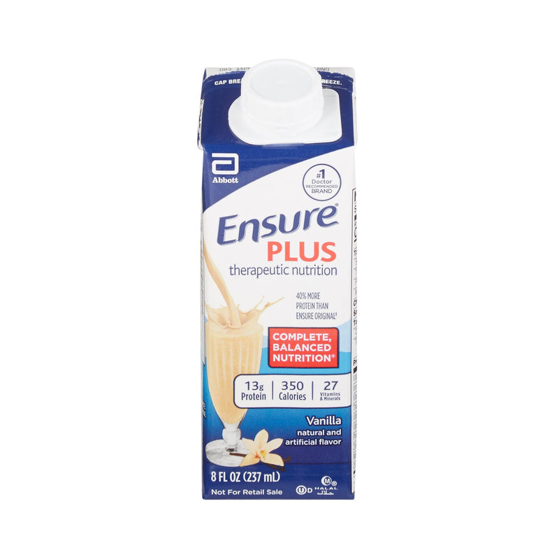 Oral Supplement Ensure Plus Therapeutic Nutrition Vanilla Flavor Liquid 64905-1