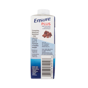 Oral Supplement Ensure Plus Therapeutic Nutrition Milk Chocolate Flavor Liquid 64911-1