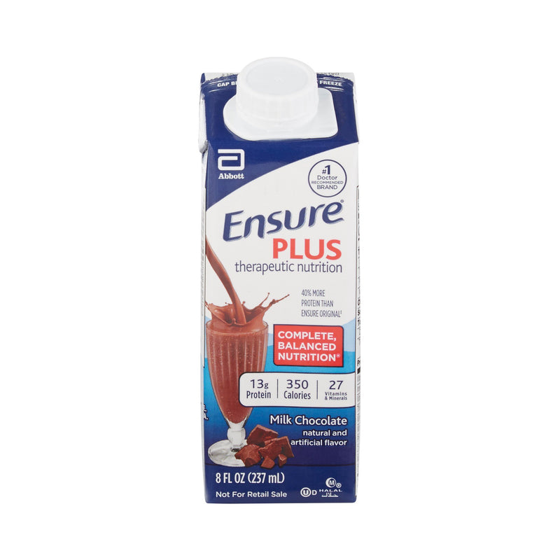 Oral Supplement Ensure Plus Therapeutic Nutrition Milk Chocolate Flavor Liquid 64911-1