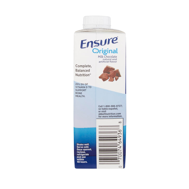 Oral Supplement Ensure Original Therapeutic Nutrition Shake Chocolate Flavor Liquid 64937-1