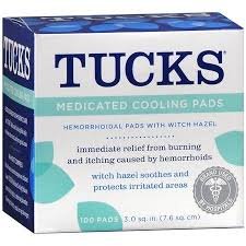 Hemorrhoid Relief Tucks Pad 100 per Box 04138800730