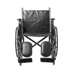 Wheelchair McKesson Dual Axle Desk Length Arm Swing-Away Elevating Legrest Black Upholstery 20 Inch Seat Width Adult 350 lbs. Weight Capacity | SurgiMac Dental Supply