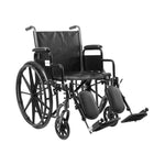 Wheelchair McKesson Dual Axle Desk Length Arm Swing-Away Elevating Legrest Black Upholstery 20 Inch Seat Width Adult 350 lbs. Weight Capacity | SurgiMac Dental Supply