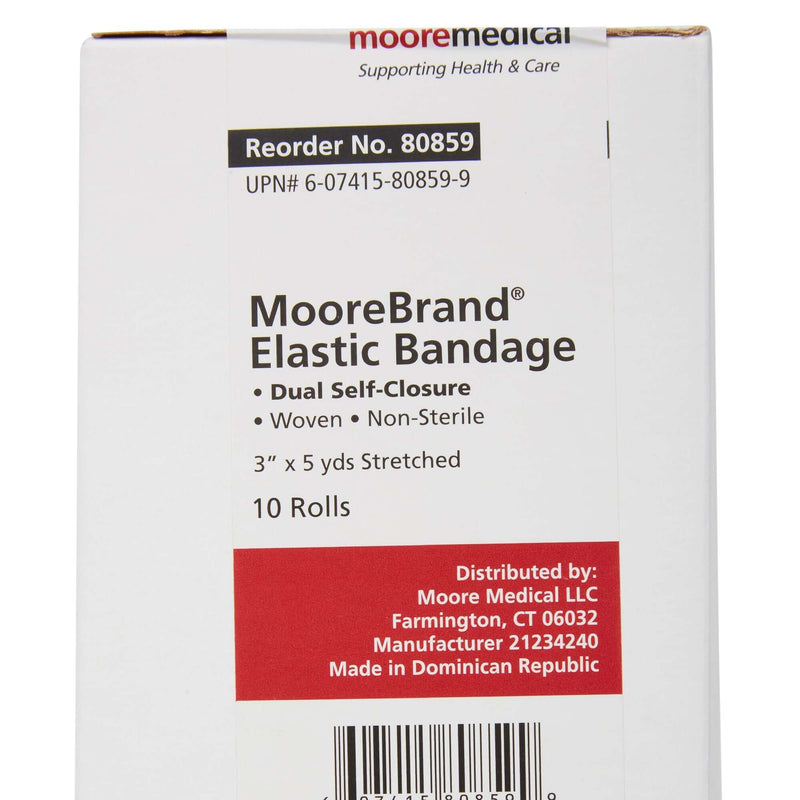 Elastic Bandage McKesson 3 Inch X 4-1/2 Yard Double Hook and Loop Closure Tan NonSterile Standard Compression | SurgiMac Dental Supply