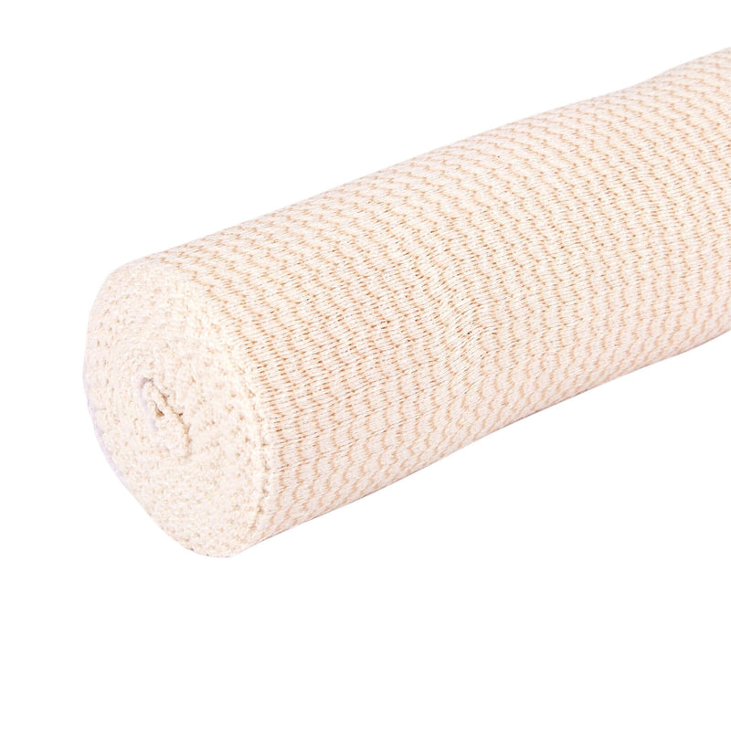 Elastic Bandage McKesson 4 Inch X 4-1/2 Yard Double Hook and Loop Closure Tan NonSterile Standard Compression | SurgiMac Dental Supply