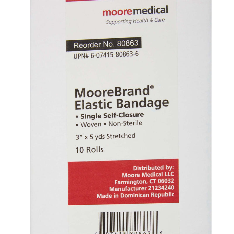 Elastic Bandage McKesson 3 Inch X 4-1/2 Yard Single Hook and Loop Closure Tan NonSterile Standard Compression | SurgiMac Dental Supply