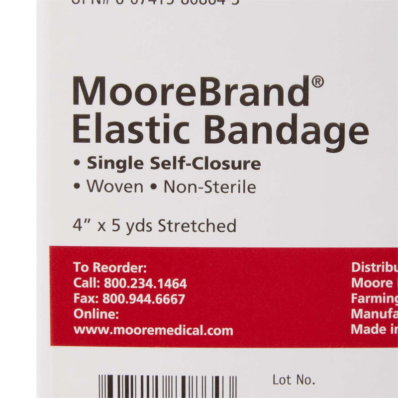 Elastic Bandage McKesson 4 Inch X 4-1/2 Yard Single Hook and Loop Closure Tan NonSterile Standard Compression | SurgiMac Dental Supply