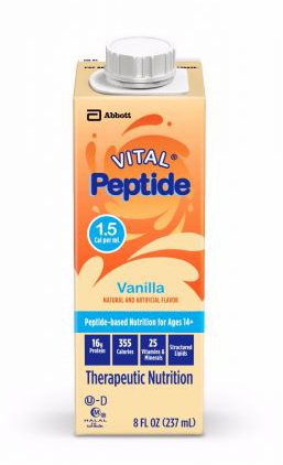 Oral Supplement Vital Peptide 1.5 Cal Vanilla Flavor Liquid 8 oz. Reclosable Carton 66236