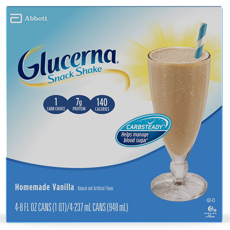 Oral Supplement Glucerna Original Snack Shake Homemade Vanilla Flavor Liquid 59856-1